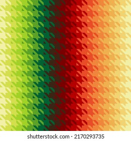 Multicolored houndstooth seamless pattern for christmas holidays background.