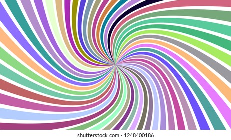 Multicolored hypnotic abstract spiral ray burst stripe background - vector design