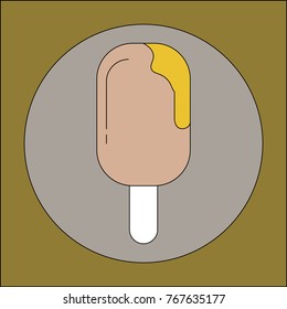 Multicolored ice cream icon - vector.