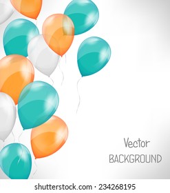 Multicolored inflatable air balls on grayscale background