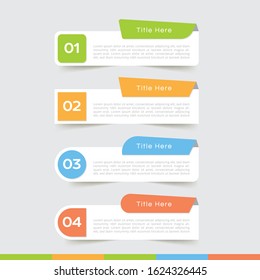 Multicolored infographic vector art shapes