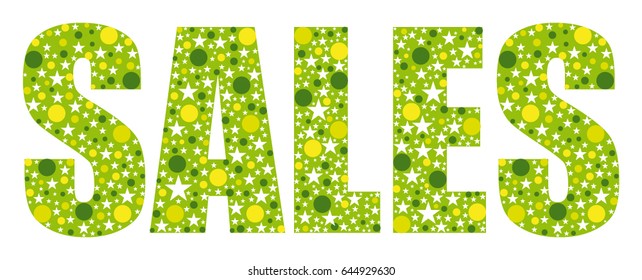 Multicolored and joyful sales word vector banner.