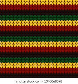 Multicolored knitted background. Vector illustration 