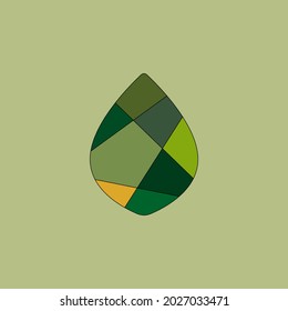Multicolored leaf on a light background