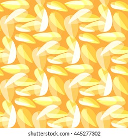 Multicolored leaves on a bright background seamless pattern.