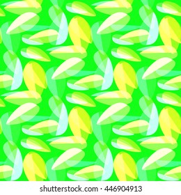 Multicolored leaves on a bright background seamless pattern.