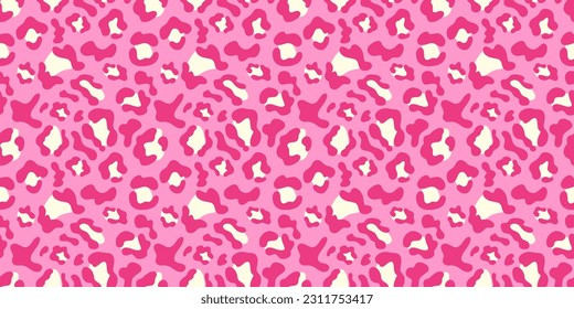 Multicolored Leopard Seamless Pattern. Pink doll palette. Square print