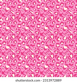 Multicolored Leopard Seamless Pattern. Pink doll palette. Square print