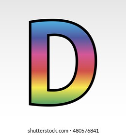 Vector Alphabet Rainbow Letter D Logo Stock Vector (Royalty Free ...