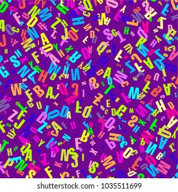 Multicolored letters on a bright background