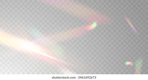 Multicolored light effect and zigzag ribbons falling from above on streamer, tinsel vector