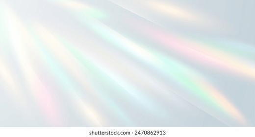 Multicolored light effect and zigzag ribbons falling from above on streamer, tinsel vector