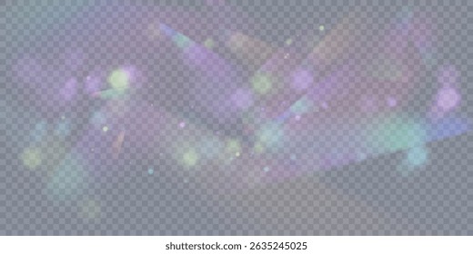 Multicolored light effect and zigzag ribbons falling from above on streamer, tinsel vector