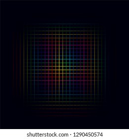 Multicolored lines. Colorful grids background Illustration