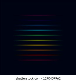 Multicolored lines. Colorful lines horizontal background Illustration