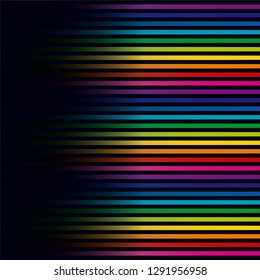 Multicolored lines. Colorful lines horizontal background Illustration
