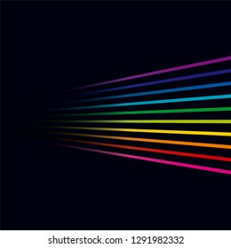 Multicolored lines. Colorful lines horizontal background Illustration