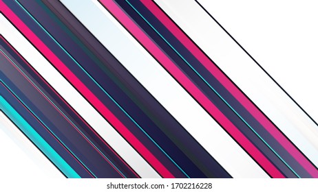 Multicolored lines geometric dynamic sport light  bright vector background.  lined background for cover design.  Technology trendy graphic design. 