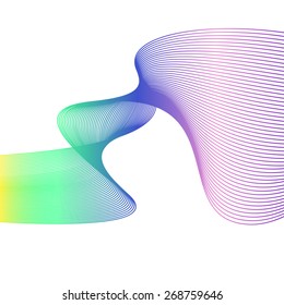 Multicolored lines metamorphosis for your design