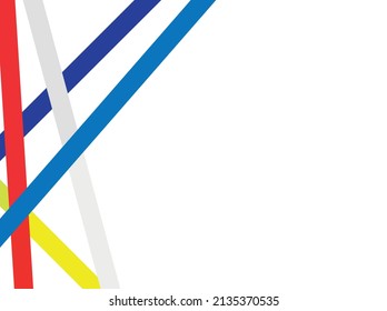 Multicolored lines on a white background.