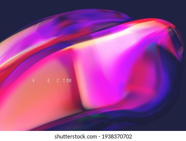 Multi-colored liquid on a dark background. Mesh. No trace.