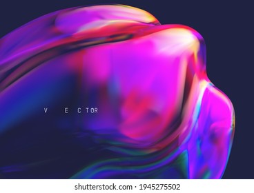 Multi-colored liquid on a dark background. Mesh. No trace.
