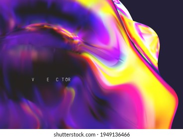 Multi-colored liquid on a dark background. Mesh. No trace.