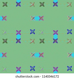 Multicolored lovely fairy abstract background vintage jeans tissue seamless.