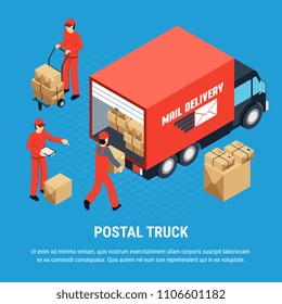 Multicolored Mail Isometric Composition