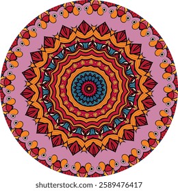 Multicolored Mandala Art: A Harmonious Blend of Intricate Details