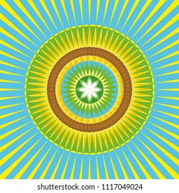 Multicolored mandala. Ornament