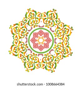 multicolored mandala vector