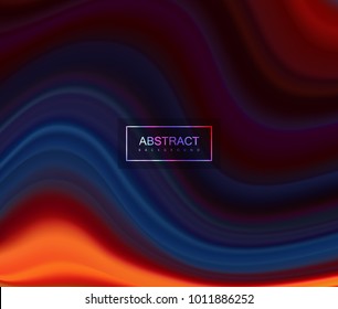 Multicolored marbled texture. Abstract artistic background. Vector illustration. Liquid poured paint. Colorful fluids. Creative backdrop for trendy cover design