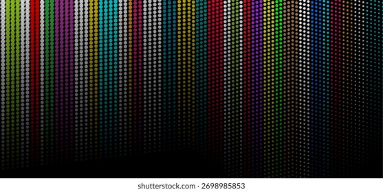 Fondo de concepto abstracto de líneas punteadas mínimas multicolores. Diseño de Vector gráfico