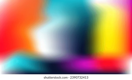 Multicolored mockup blurred ads poster. Lime white yellow red coral blue purple orange blur fog. Wallpaper for web, presentation, cards, flyers. Neon festival background. Psychedelic rainbow print. 