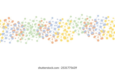 Fundo molecular multicolorido .Vetor Pro Vetor