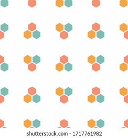 Multicolored molecural seamless pattern for fabric, textille, floor etc