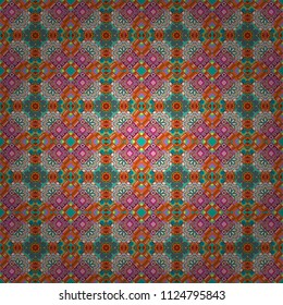 Multicolored Mosaic background. Vector abstract patch seamless pattern.