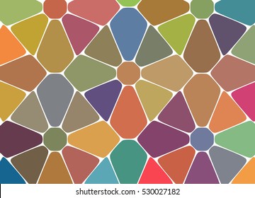 Multi-colored mosaic of diamonds