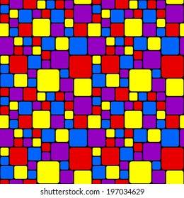 Multicolored mosaic pattern