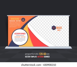 Multicolored Multipurpose Business Theme Outdoor Banner Template, Advertising Design