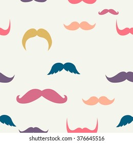 Multicolored mustaches pattern