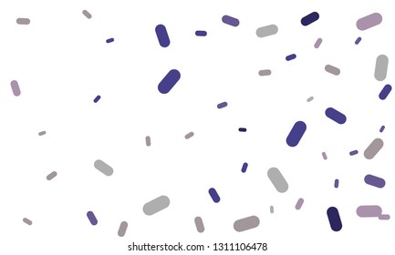 Multicolored Nice Blue Medical Pills isolated on white background