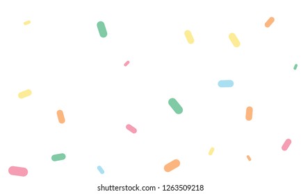 Multicolored Nice Blue, Violet and Orange Medical Pills isolated on white background