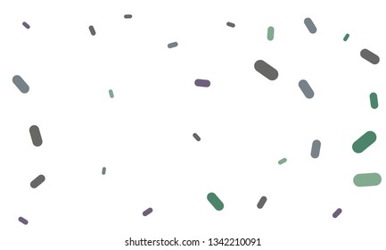Multicolored Nice Blue, Violet and Orange Medical Pills isolated on white background
