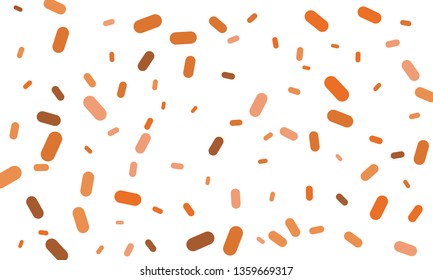 Multicolored Nice Blue, Violet and Orange Medical Pills isolated on white background
