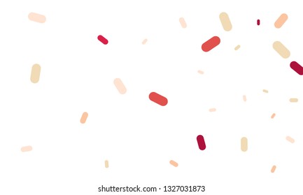 Multicolored Nice Brown, Red and Yellow Medical Pills isolated on white background