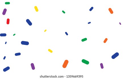 Multicolored Nice Brown, Red and Yellow Medical Pills isolated on white background