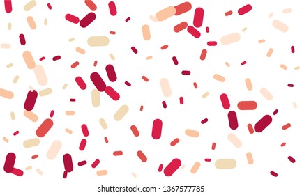 Multicolored Nice Green, Brown and Red Medical Pills isolated on white background