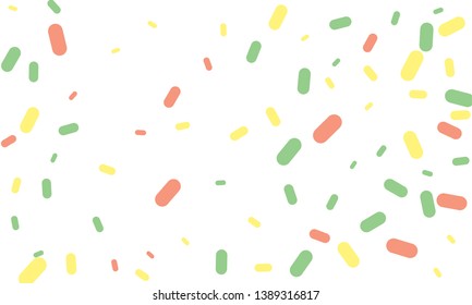 Multicolored Nice Green, Orange and Black Medical Pills isolated on white background